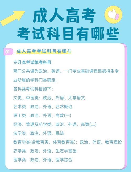 成人大学自考需要考哪些科目