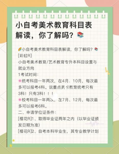 陕西自考美术教育本科专业考什么