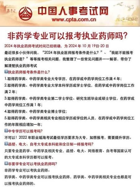2024年自考药学学历可以考执业药师吗