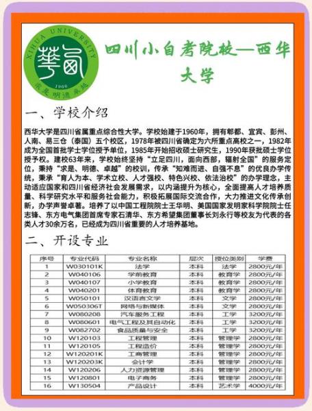 2023年西华大学自考本科学前教育好考吗?需要多少学费?