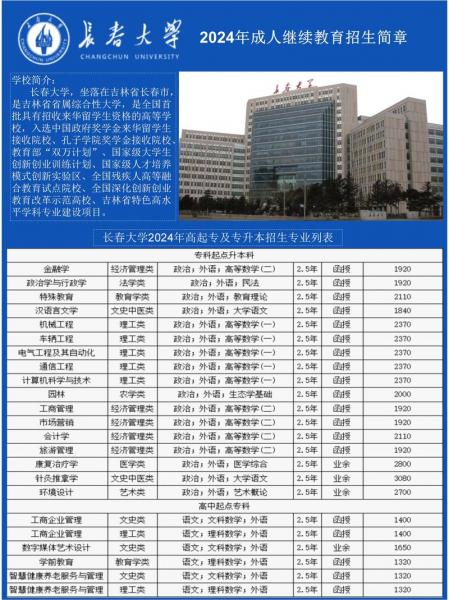 长春有哪些自考院校