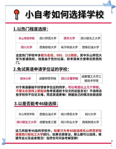 楚雄自考怎么选主考学校?