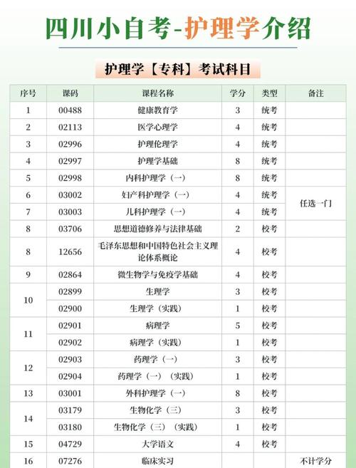 自考成人大专有护理专业吗