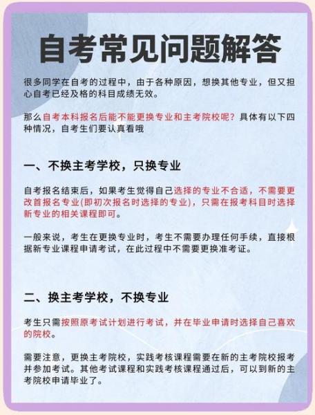 自考本科可以改专业吗
