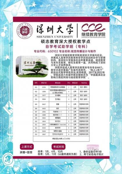 深圳成人自考本科学校有哪些