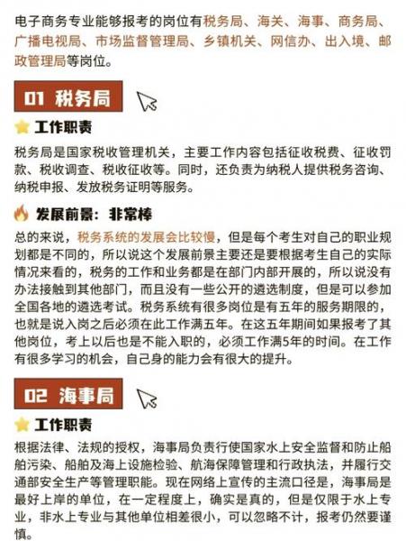 电子商务考公务员可以报考什么职位?