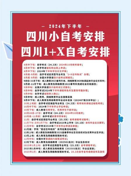 自考考试:一年四次,一月、四月、七月和十月