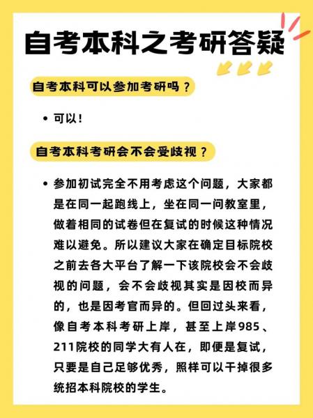 自考本科可以考学硕吗